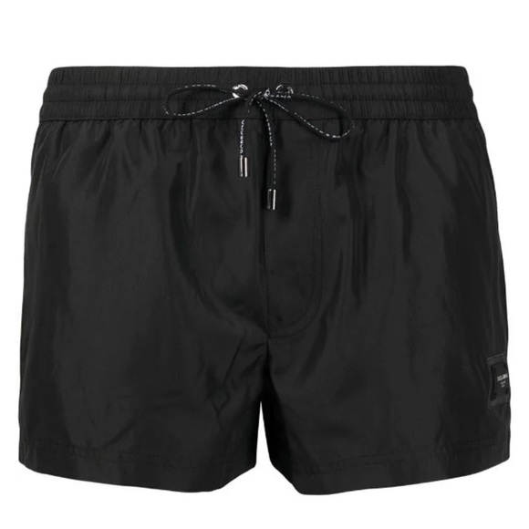 Dolce & Gabbanalogo patch swim shorts